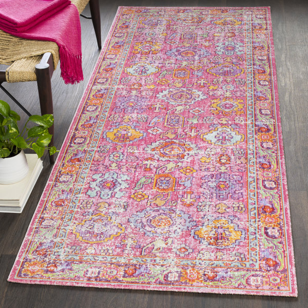 Bungalow Rose Solal Performance Pink Rug & Reviews Wayfair